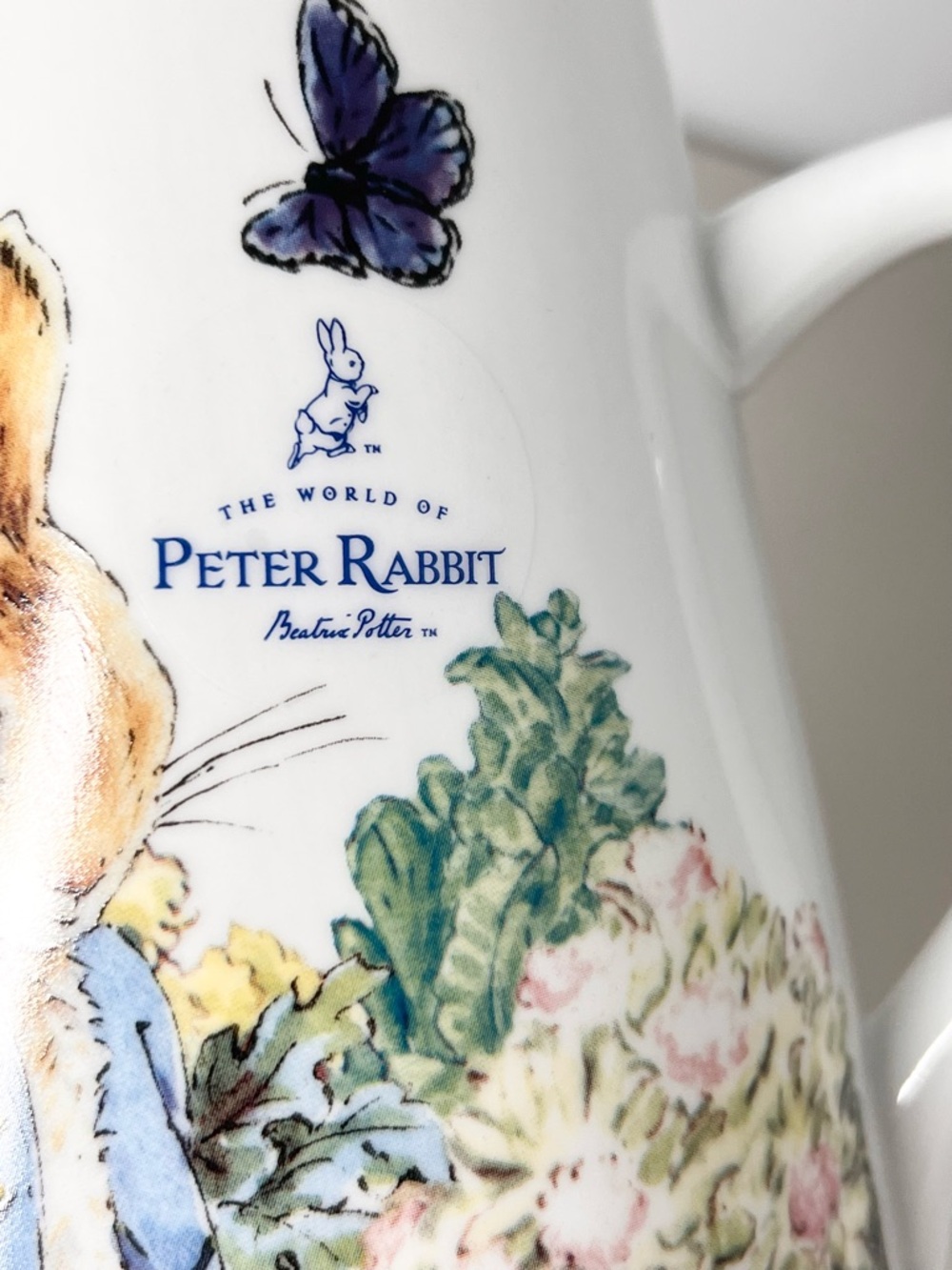 NEW Beatrix Potter Peter Rabbit Ceramic Pitcher 6.5” - Picture 4 of 7